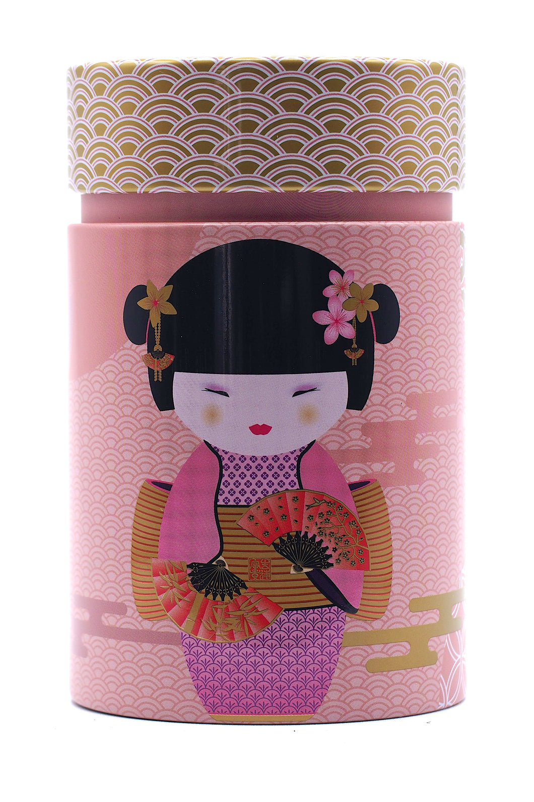 TEEDOSE, RUND, LITTLE GEISHA, JAPANISCHES MOTIV, ROSÉ